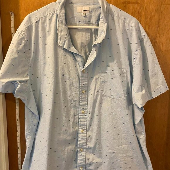 ❤️‍🔥❤️‍🔥Size XXL - Sonoma - Men's Short Sleeve Light Blue Button-Down - Picture 1 of 8